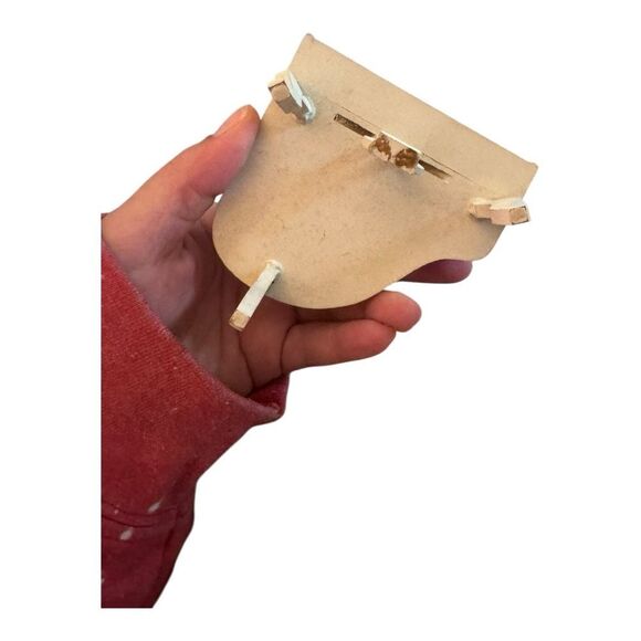 Vintage Lundby Dollhouse Furniture Grand Piano & Stools White Wood - Picture 6 of 6